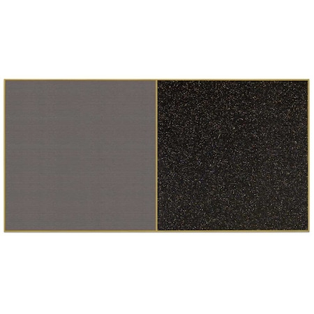 United Visual Products Sliding Door Indoor Enclosed Corkboard, 9 UV9012ACS-SATIN-BLACK